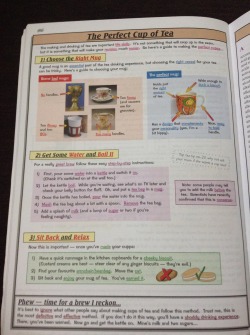 broken-from-memories:  brendontouchedthebutt:  sherlockholmesisspooky:  You may think that British stereotypes are incorrect, but in the back of our science GCSE revision guides, there’s a guide to making the perfect cup of tea.  i just checked my revison