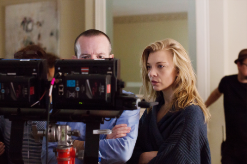 nataliedormersource: Natalie Dormer behind the scenes of her new movie, In Darkness, which she co-wr