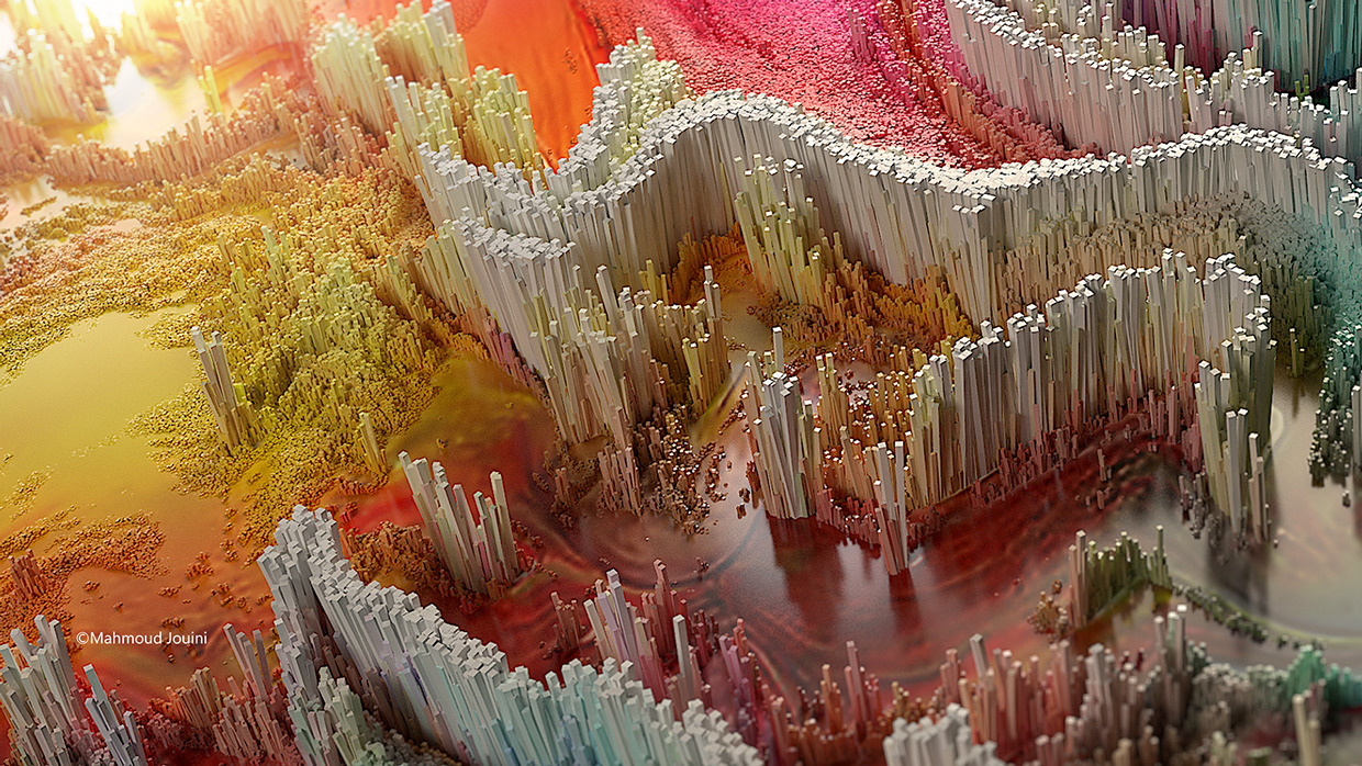irakalan:  3D ABSTRACT PAINTING  by Mahmoud Jouini