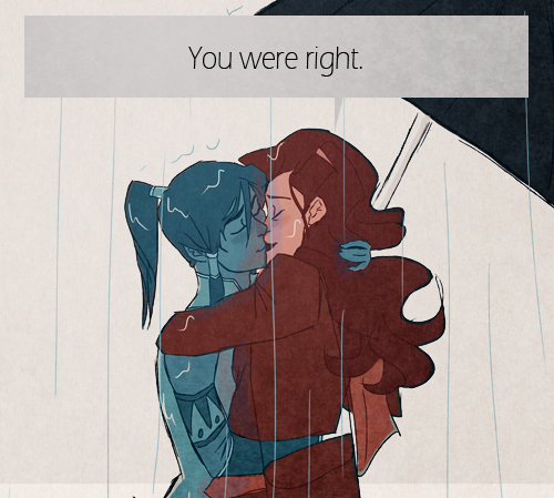 daffyloins:  Valentine’s Day is close so I wanted to contribute! Have some qt Korrasami <3 