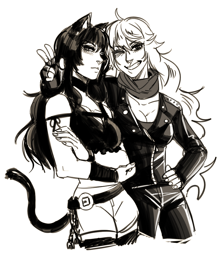 xuunies:    solardoodles answered: blake in a sexy frilled low cut top xekstrin answered: Yang