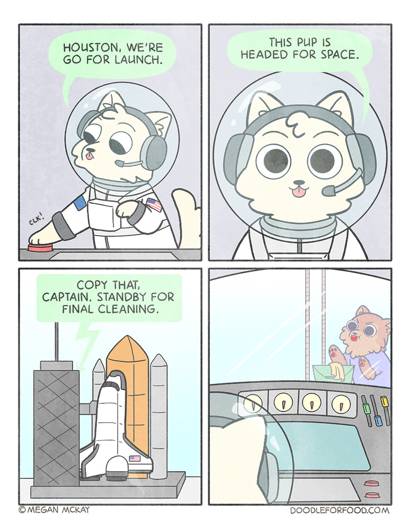 doodleforfood: Astro pup returns!   Patreon | Shop | Webtoon Series     :D