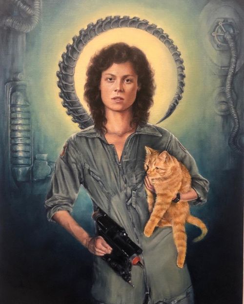 beautifulbizarremagazine: Can we agree that Ripley is so badass in this oil painting by @rebeccakettleofficial - “Mother”?⁣ .⁣ .⁣ .⁣              posted on Instagram - https://ift.tt/313zAT9