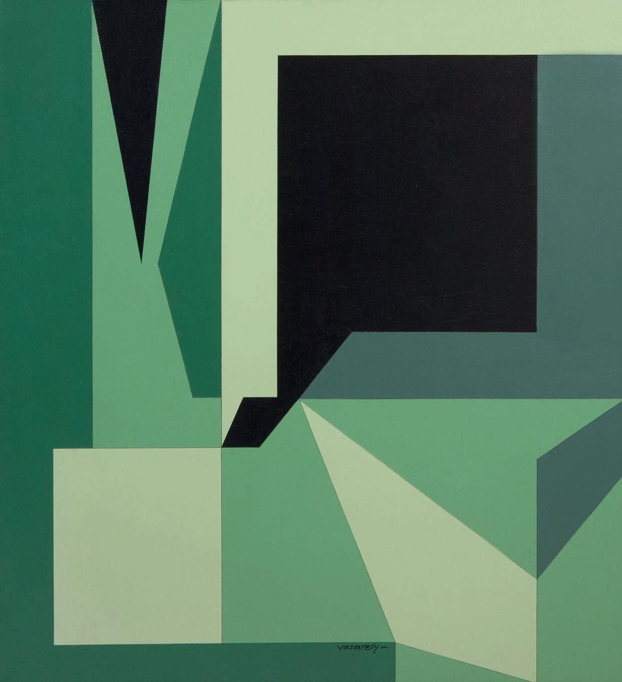 rougejaunebleu:  Victor VasarelyKeczel1950-1984 Huile sur toile98 x 90 cm