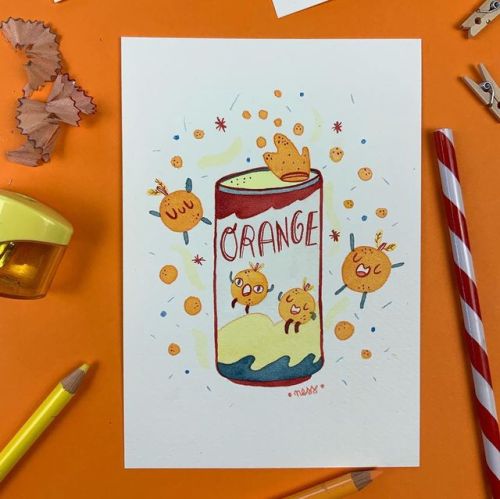 Day 10 of #flpinktober19! #illustration #inktober #inktober2019 #soda #orange #orangesoda #schmincke