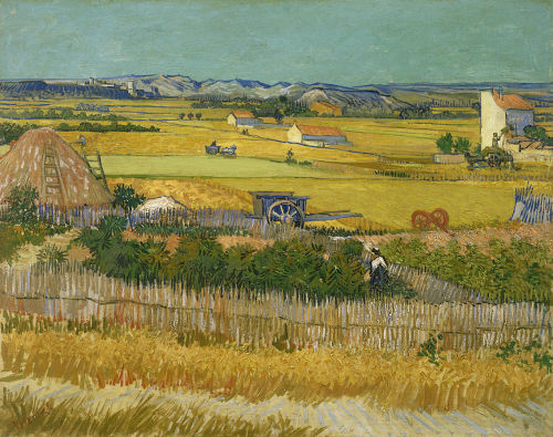 figcolour8:the harvest, vincent van goghthe house to the right = me