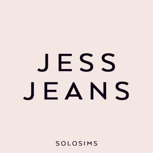 solosims: JESS JEANSi really liked the texture of my driver jeans so i made three add-on’sten swatch