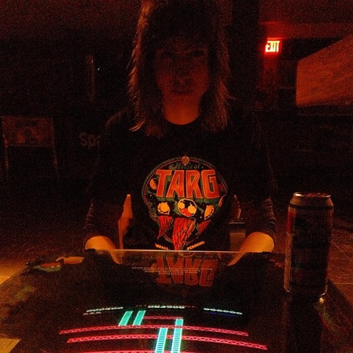 Lewis the #spacecowboy gettin in some late night #DonkeyKong action - check our current zine for #wi