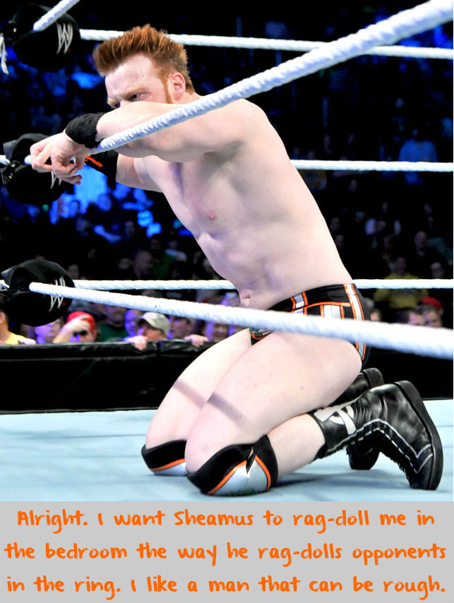 wrestlingssexconfessions:  Alright. I want Sheamus to rag-doll me in the bedroom