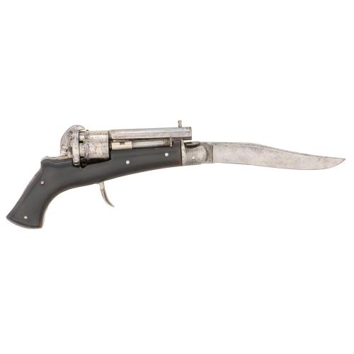 Belgian pinfire knive revolver, mid 19th centuryfrom Cowan’s Auctions