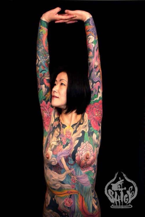 Famous art from Shige’s imagination, Yellow Blaze Tattoo, Yokohama