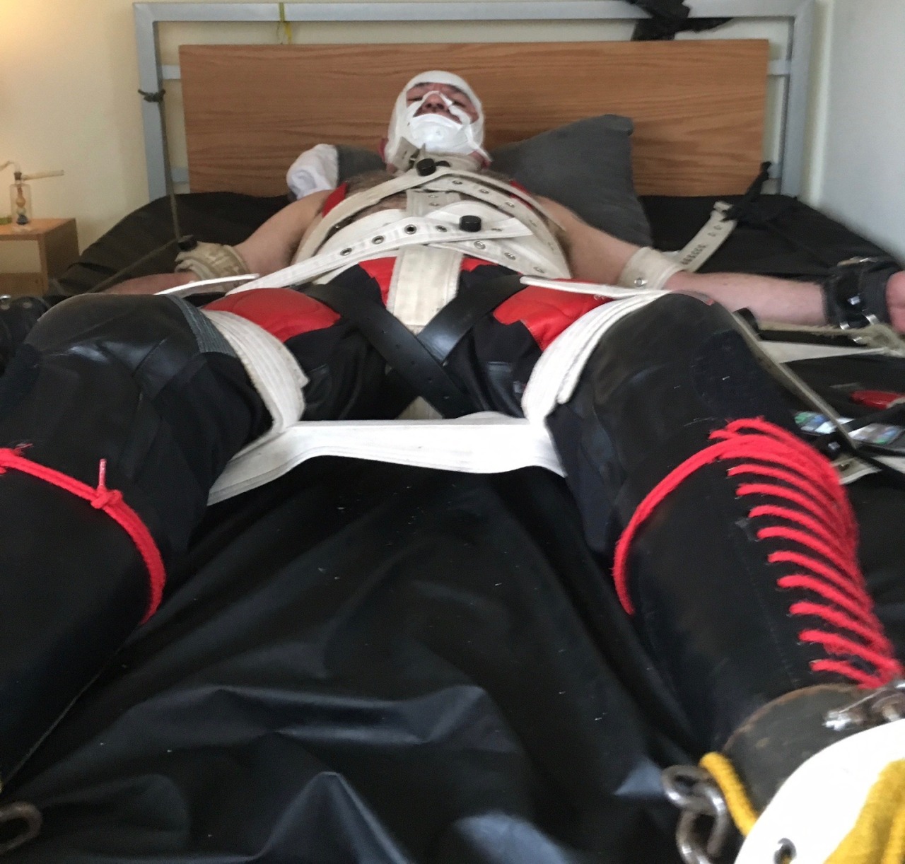 richardhandcuffhill:  ….nothing hornier than being strapped down and plugged/diapered