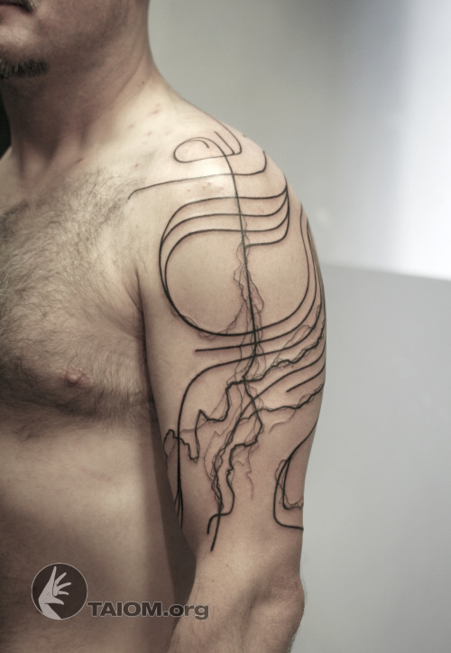 Porn Pics taiomqt:  Abstract lines.at Dublin Ink Tattoo