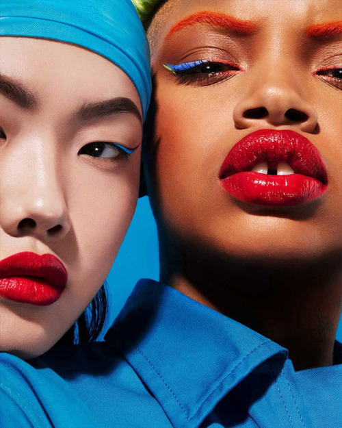 pocmodels: Angok Mayen , Sijia Kang & Slick Woods by Marcus Ohlsson for Fenty Beauty SS 19