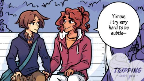 New page up for TRIPPING OVER YOU!♥ First Page Psst— our patrons on Patreon get each page one update