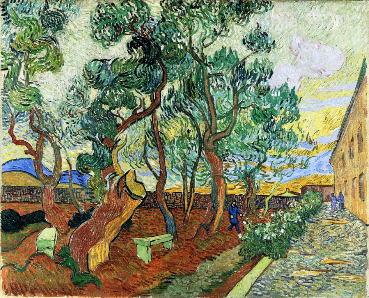 artist-vangogh:  The Garden of St. Paul’s Hospital at St. RemyMedium: oil,canvas