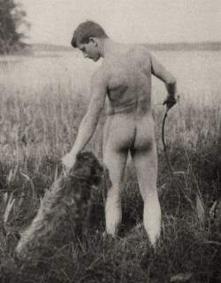 erogenousmanliness:  a man and his dog 