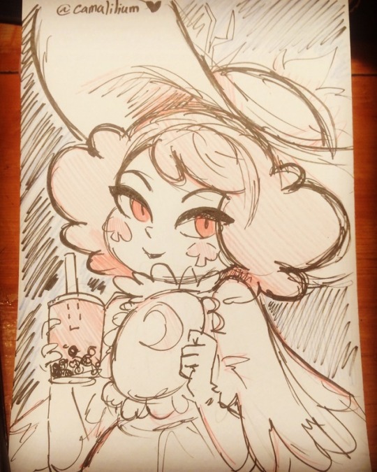 camalilium:  messy Eclipsa doodle I did while on a boba run 