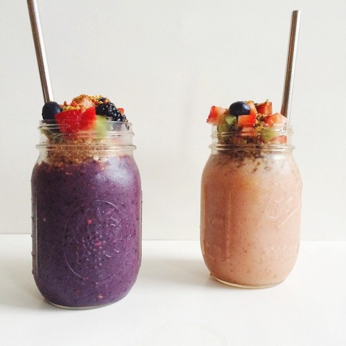 walnuttrees: Açaí-blueberry-blackberry + strawberry chocolate granola OR strawberry-pe