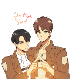 -heichoubutt:  This was a stream i did 2 night ago for my friend back home. both eruri and ereri fan ^q^  