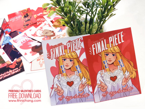 finnichang:Bringing this back~!! FREE printable Zelda Skyward Sword themed Valentines day cards to D