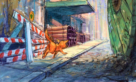 happiestplaceonearth94:  Oliver and Company (1988) concept art 