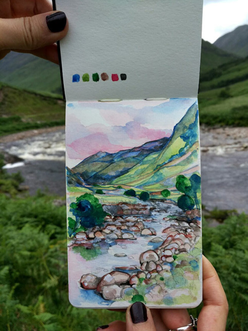 Roadtrip in SCOTLAND - Travel sketches :1. Glencoe - stunning location which has been featured heav