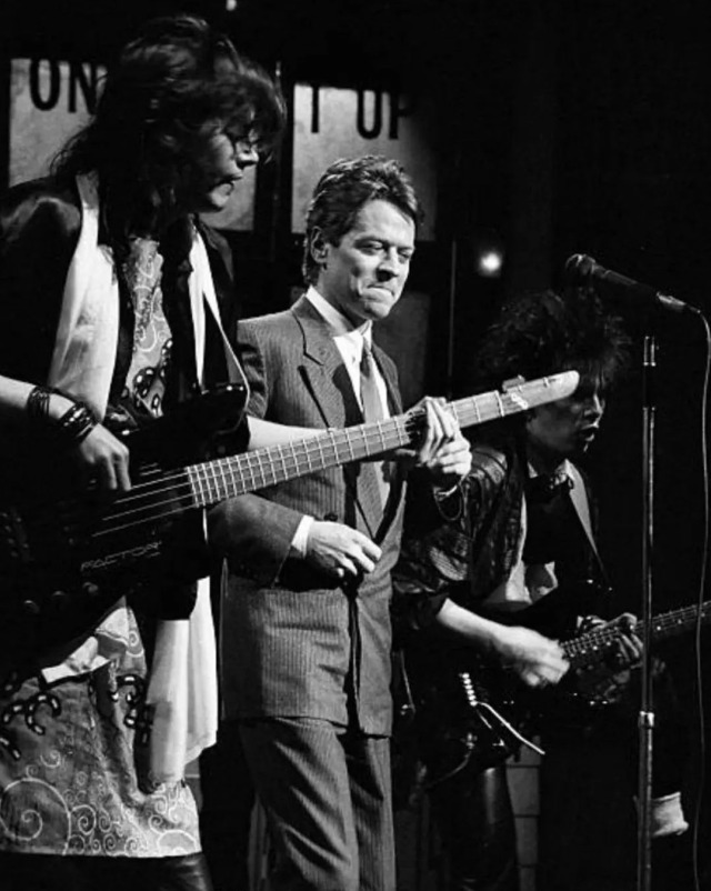 starrybluez:John Taylor, Robert Palmer and Andy Taylor - The Power Station - Saturday Night Live 1985