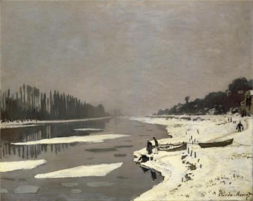 Ice Floes on the Seine at Bougival - Claude Monet 1867-68French 1840-1926Impressionism