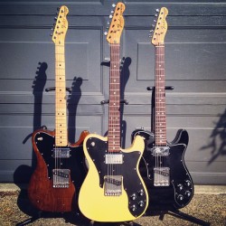 Mmguitarbar:  Tripletz! We Now Have Three Tele Customs In The Shop, The Mocha Being