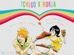 Ichigo &amp; Rukia / Ichigo&amp;Rukia comiendo ;) Créditos en la imagen ♥