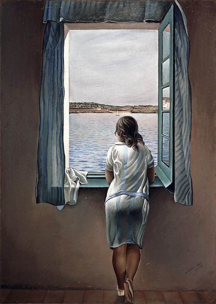 Salvador Dalí (Figueras 1904 - 1989), Muchacha en la ventana (girl at the window),