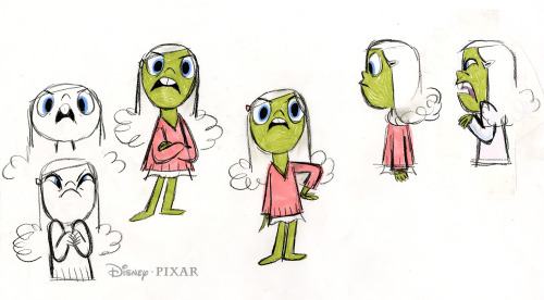 Disgust character designs for Inside Out by Chris Sasaki