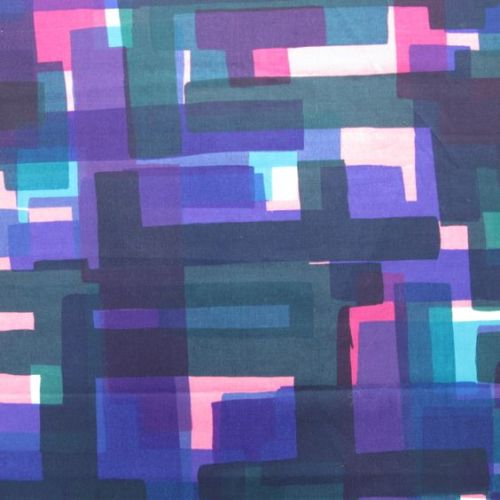 1950s Jewel Coloured Overprint | A Piece of Cloth - Vintage Fabric Merchants