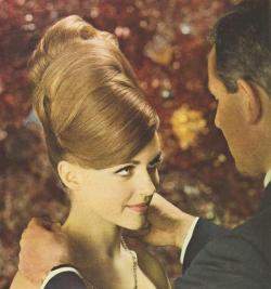 mid-centurylove:  That is some up-do! 1964