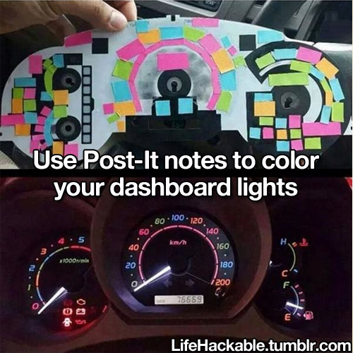 lifehackable:  More Car Hacks Here  Too much fucking work. Who would do this?