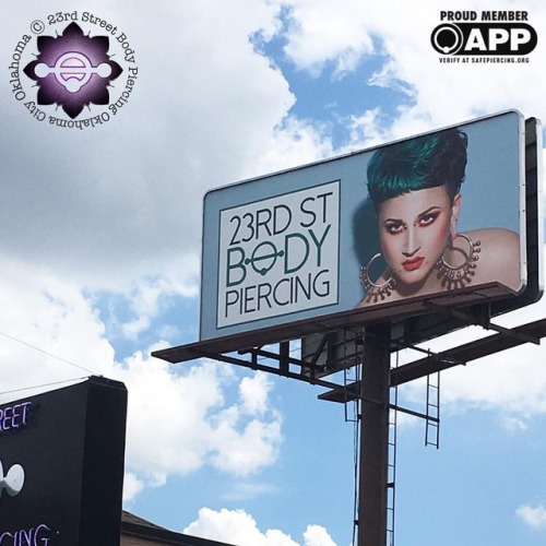 Here&rsquo;s another view of the new billboard! @creeperton is killing it in these @mayajewelry Punk