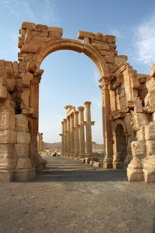 ancientstones:Pa by roccolayVia Flickr:Ancient Roman Ruins in Palmyra Syria