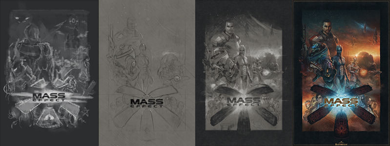 samspratt:  &ldquo;Mass Effect Saga&rdquo; - Illustration for Bioware by