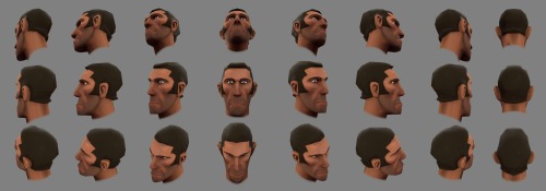 tf2-daesdemona: Schweinkrams asked for a complete reference chart of the mercenaries faces, so here 