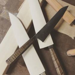kiridashiandtools:  Small #chefknife #sanmai . 210mm##kitchenknife #bryanraquin #kitchentools #knife #handmade