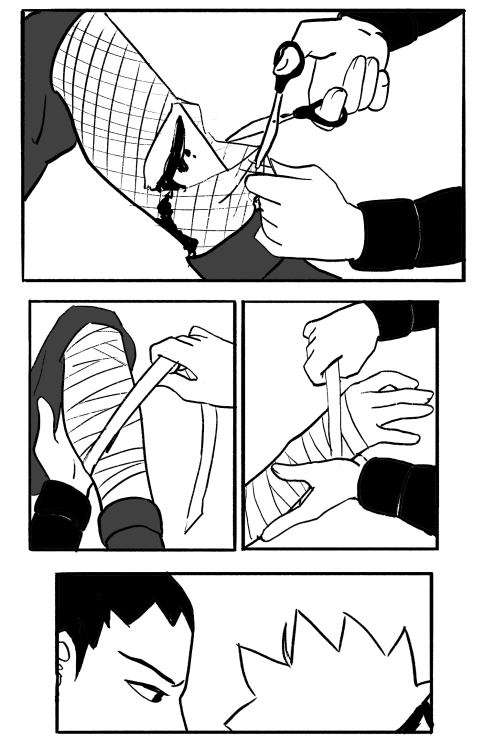 spent hours today making a shikanaru comic i dont know why and im too tired to finish the last two p