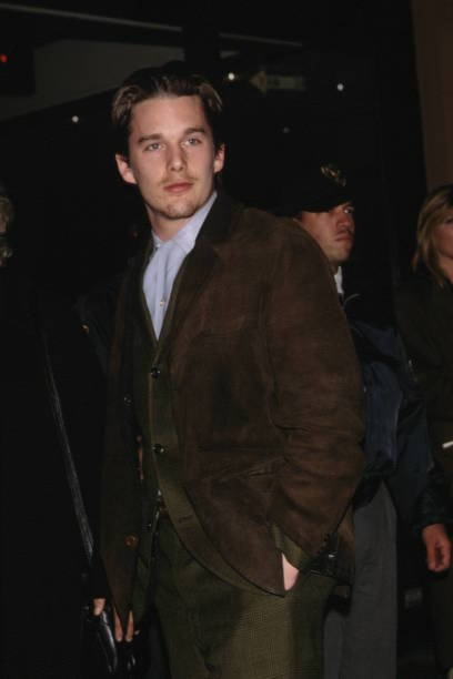 obsessedwithethanhawke:Ethan Hawke at the New York City Premiere of “Before Sunrise”, 1995.