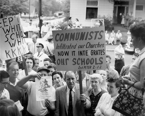 historicaltimes:  “Communists infiltrated our churches, now it integrates our schools” &