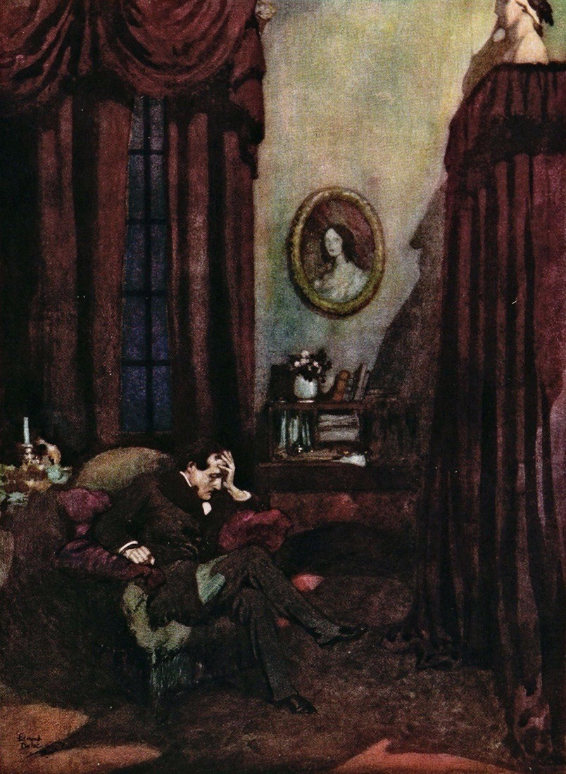 saltatio-crudelitatis:  Illustrations for Edgar Allan Poe’s poems by Edmund Dulac