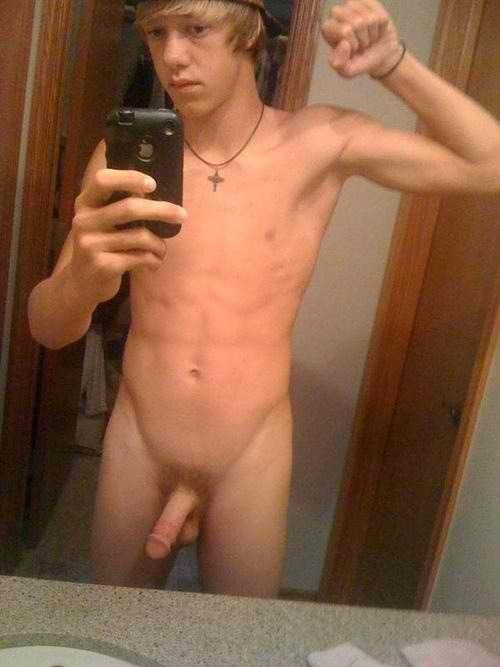 Cute naked boy self nude