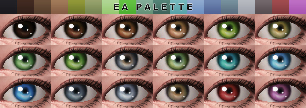 Mod The Sims - June - Default Replacement Eyes + Contacts