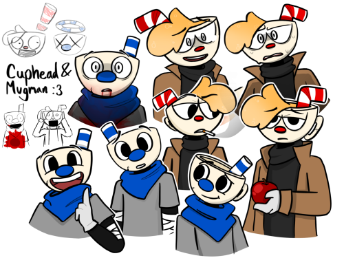 Cuphead & Mugman Scene Redraws :3