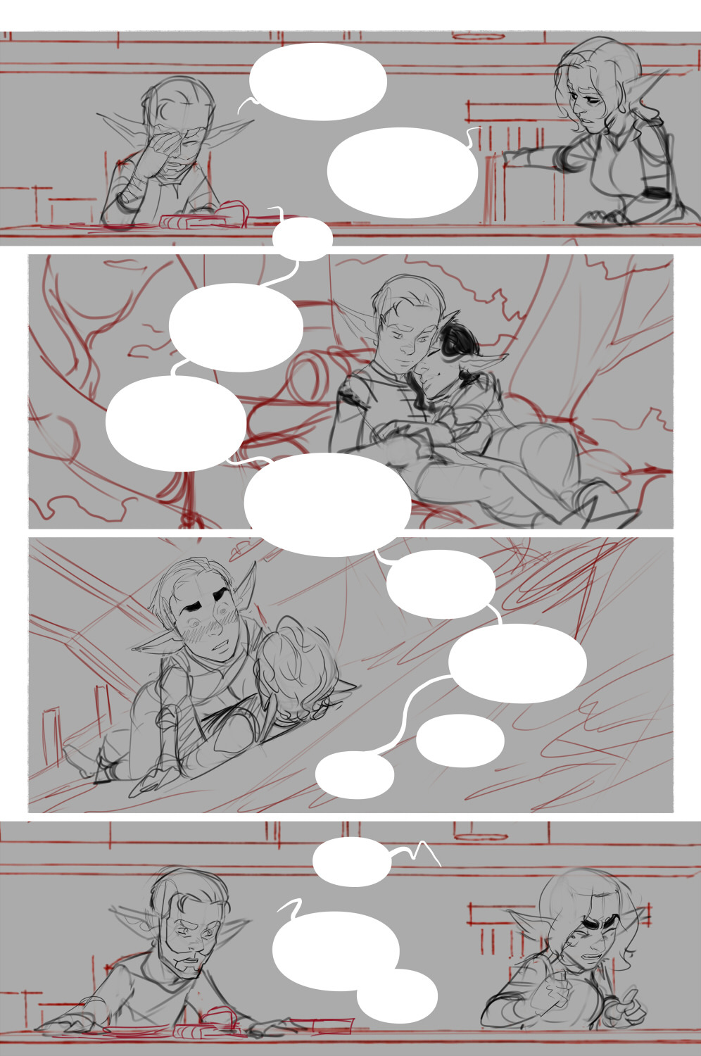 WIP’s are a bit messy this week. I worked on the pages a bit out of order.