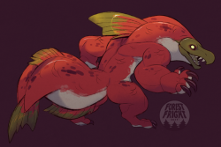 forestfrightart:my sockeye salmon monster